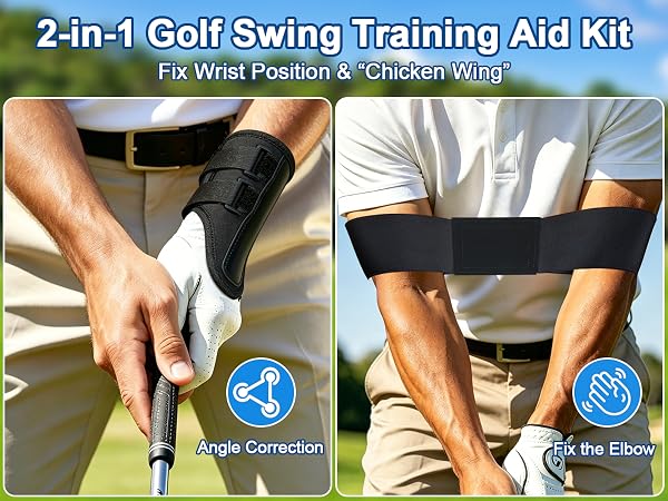 2-in-1 Golf Swing Training Aid Kit