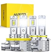 AUXITO 9005 H11 LED Bulbs Combo, 100000 Lumens Ultra Bright 6500K Cool White, Canbus Ready, No Fl...