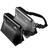 HEETA 2-Pack Waterproof Pouch with Waist Strap, Transparent Screen Touchable Dry Bag with Adjusta...