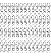 60PCS Metal Swivel Snap Hooks with Key Rings, LEOBRO 30PCS Small Lobster Claw Keychains Clasps an...