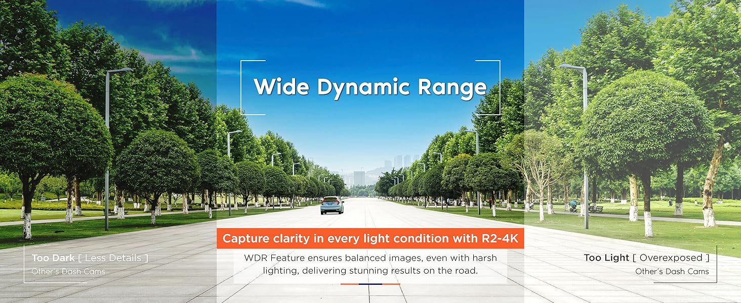 wdr dash cam, ultra hd 2160p dashcams for cars, trucks, mini trucks, suv, zip