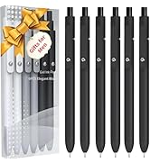 Vanhench 6PCS Elegant Black Gel Pens, Cool Construction Accessories for Dad Boyfriend, Birthday G...