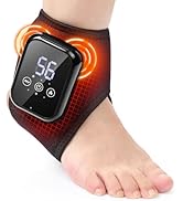Cordless Foot and Ankle Massager with Heat, Ankle Heating Pad Wrap with Massage, Ankle Massager f...