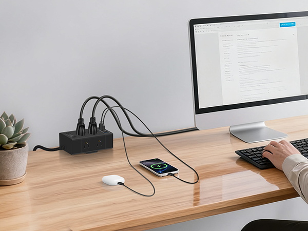 power strip desk