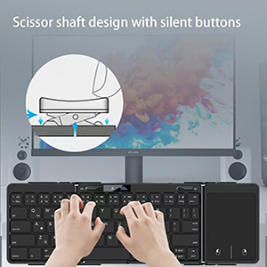 Scissor shaft design with silent buttons