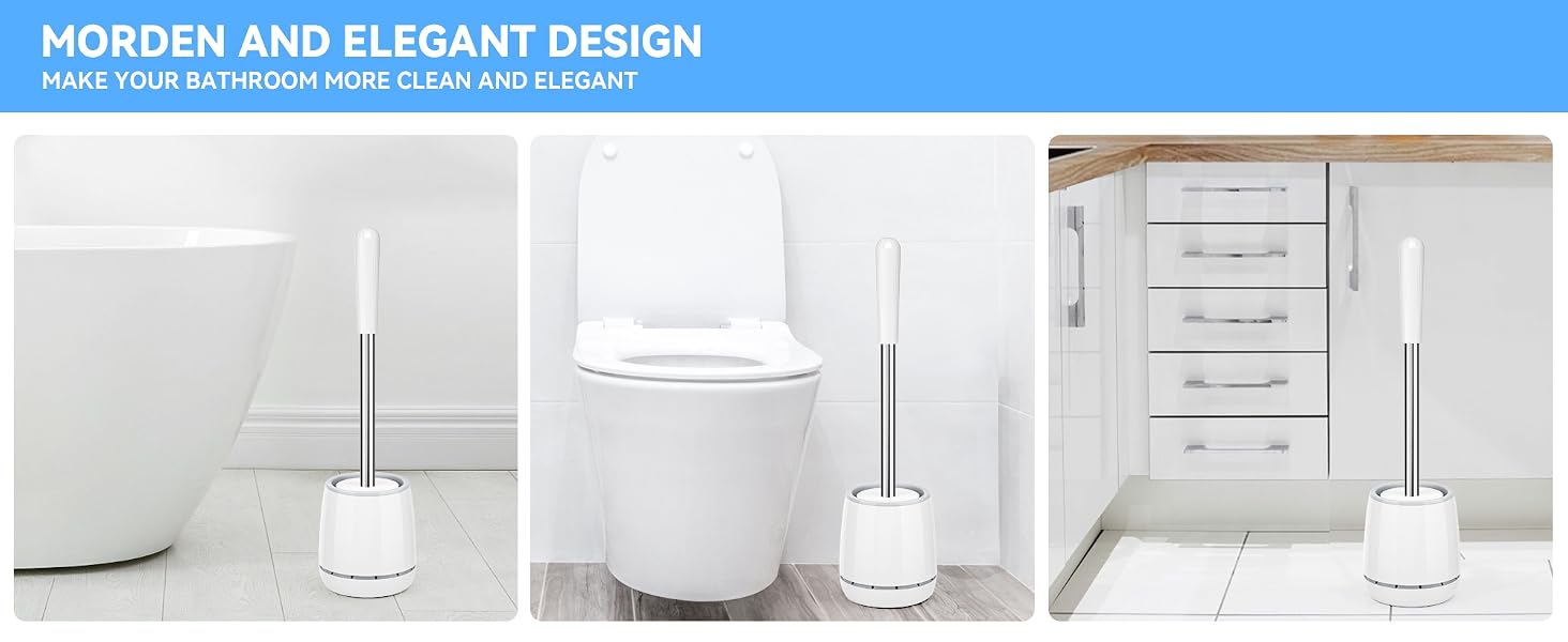 Toilet brush and holder set