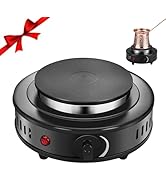 Artilife Mini Hot Plate Small Hot Plate Electric Hot Plate,Cast Iron,Perfect Size for Moka Pot (5...