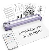 Rongta Portable Printer Wireless for Travel, Bluetooth Inkless Thermal Printers for 8.5" x 11" US...
