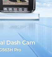 AZDOME WiFi 4K Dash Cam Front and Rear Dual Dash Camera for Car GPS WDR Night Vision GS63H Pro