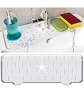 1 Pcs White Silicone Faucet Handle Drip Catcher Tray - Drip Catcher for Sink Faucet – Kitchen Fau...