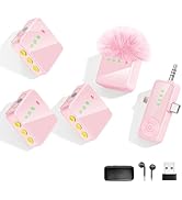 Gicorino Wireless Lavalier Microphone for iPhone, Android, Cameras - Mini Microphone with Noise R...