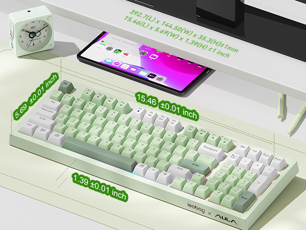 green keyboard