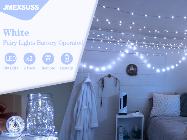 white fairy lights