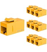 iwillink RJ45 Cat6 Keystone Coupler 10-Pack, Female to Female Cat6 Keystone Jack, UTP Keystone Co...