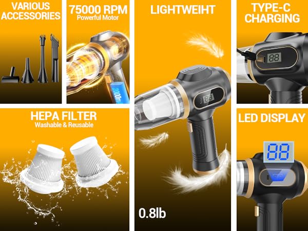 Car Vacuum Portable Cordless