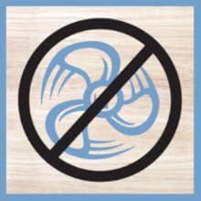 bladeless design and safety grille for safe use around children and pets