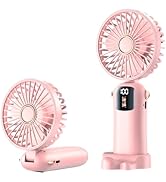 ALIANSHENG Portable Handheld Fan, Mini Handheld USB Rechargeable, 1-100 speeds free adjustment of...