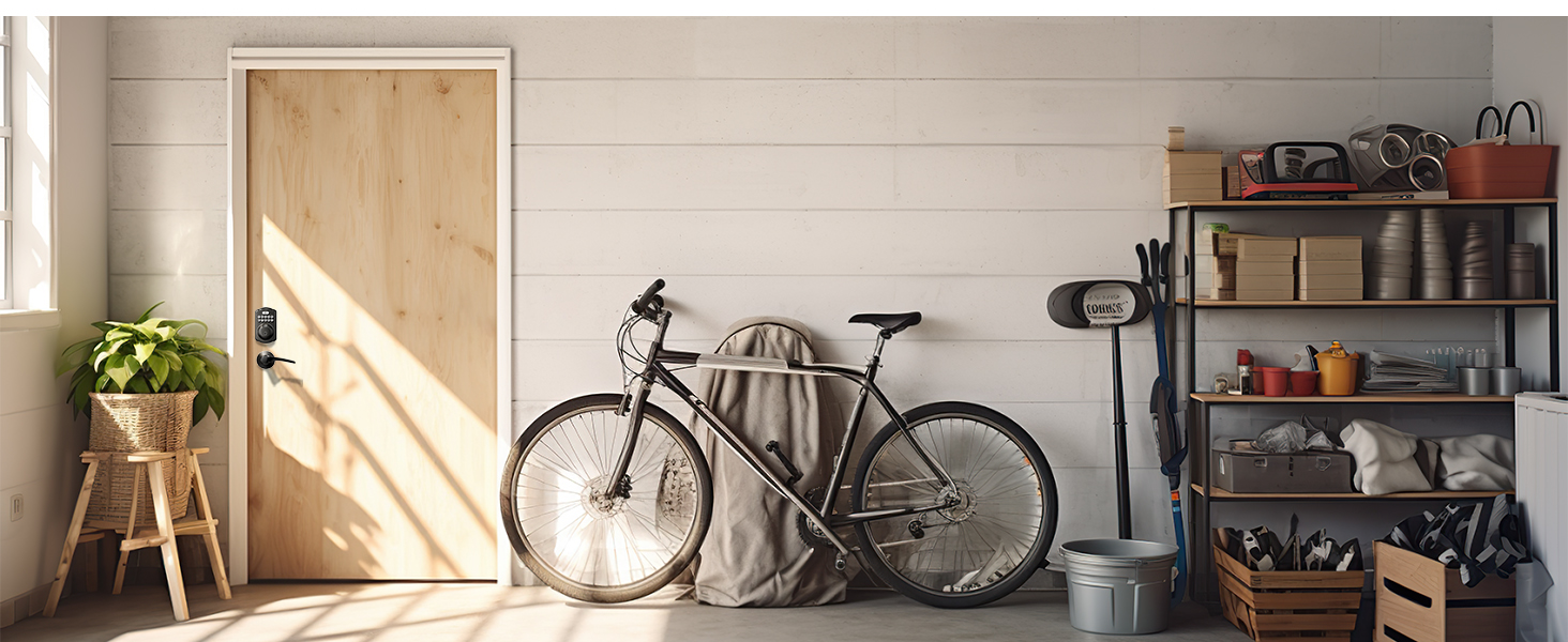 keyless entry door lock deadbolt with handle set