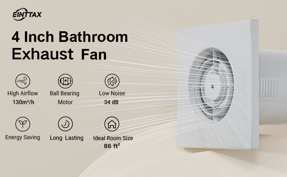 4 inch wall mounted bathroom exhaust fan
