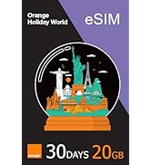 International eSIM - Orange Holiday World - 30 Days, Upto 20GB Data, 15Minutes Calls, 50 Text/SMS...