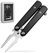 Arttodo Golf Divot Repair Tool, Stainless Steel Foldable Divot Tool &amp; Golf Divot Tool with Bottle...