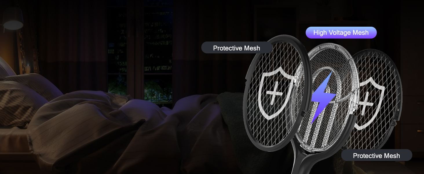 Electric Fly Swatter Racket &amp;amp;amp; Bug Zapper