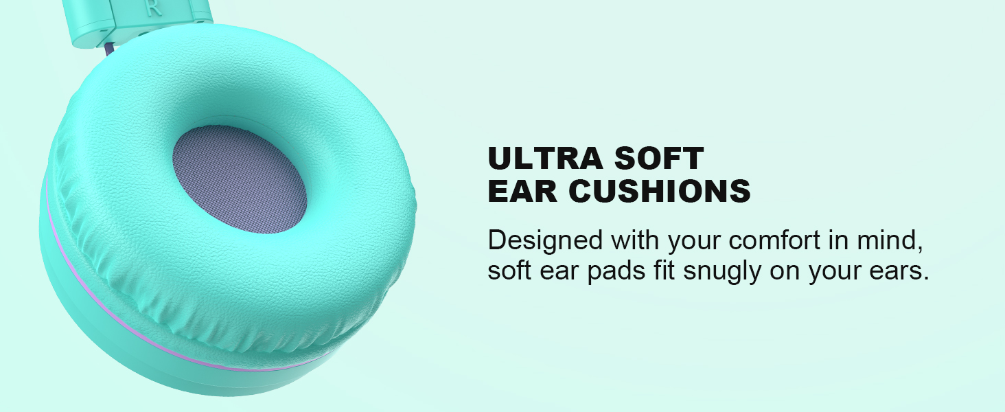 soft kid headphones
