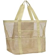 F-color Mesh Beach Bag Family - Large Tote Bag for Cruise Pool Toys Beach Vacation Essentials