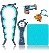Latest Jar Opener and 5 in 1 Bottle Opener with Rubber Jar gripper Pad Ideal for Seniors with art...