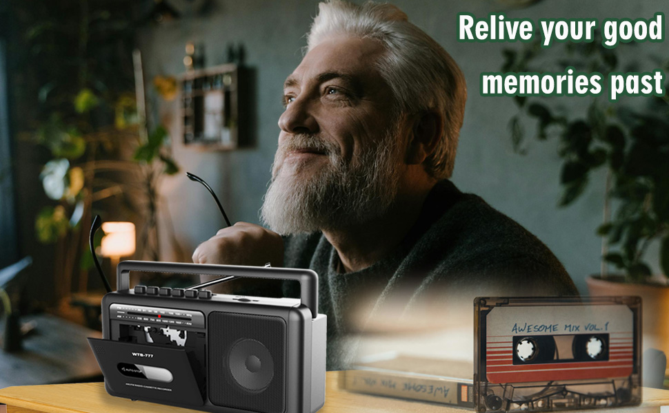 tape player vintage Cassette player black