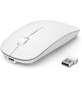 TECKNET Bluetooth Wireless Mouse, 6 Adjustable DPI, Dual Mode (Bluetooth 5.2/3.0 and 2.4G USB Rec...