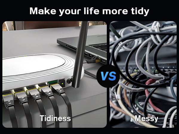Flat Cat 8 Ethernet cables keep your network infrastructure clean and organized