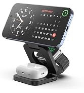 KU XIU X55 Fast Wireless Charger, Magnetic Foldable 3 in 1 Charging Station for iPhone 16/15/14/1...