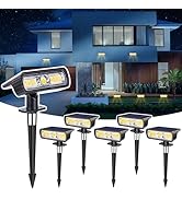 Toodour Solar Spot Light Outdoor, 6 Pack Solar Lights Outdoor with 2 Modes, Waterproof Solar Powe...