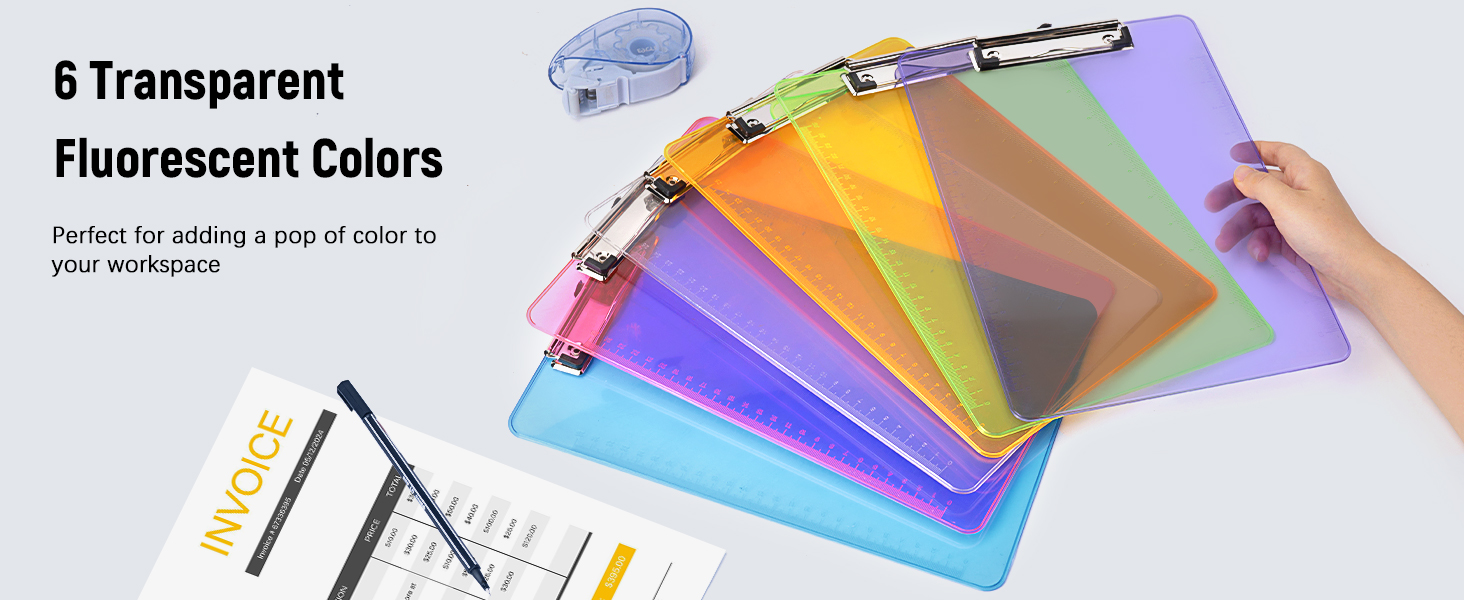 6 Transparent Fluorescent Colors