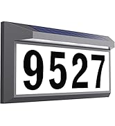 Solar Address Sign, Lighted Address Numbers Outdoor Waterproof, Illuminated LED Address Plaque, H...