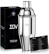 IOV Cocktail Shaker, 24 oz Martini Shaker, Drink Mixer with Built-in Strainer, Professional Stain...
