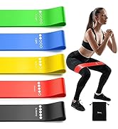 Resistance Bands, Exercise Workout Bands for Women and Men, 5 Set of Stretch Bands for Booty Legs...