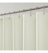 THAIGEE Water-Repellent Fabric Shower Curtain Liner - Hotel Quality Machine Washable, 3 Heavy-Dut...