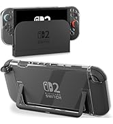 FUNDIARY Clear Case for Switch 2(2025) with with Shock-Absorption and Anti-Scratch Design, Hard P...
