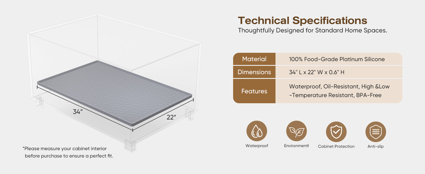 silicone mat drawer