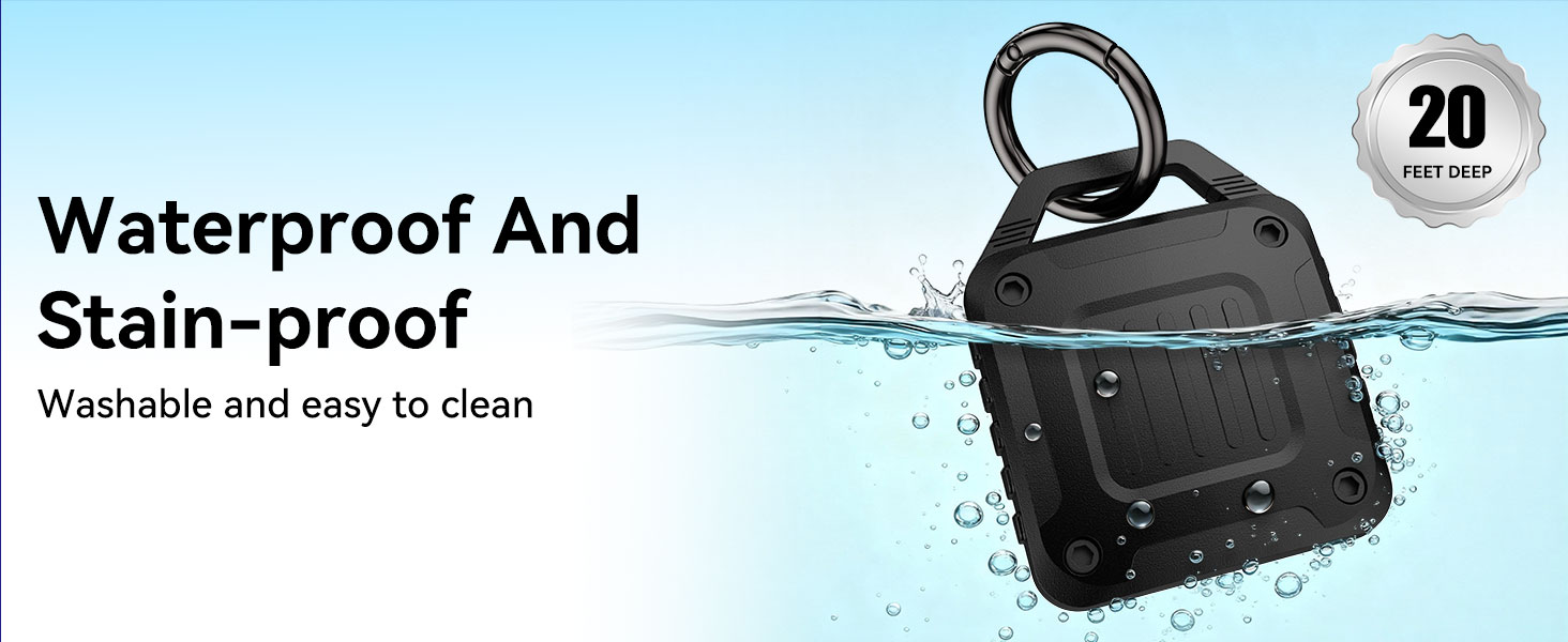 IPX8 20 feet deep waterproof and stain-proof Washable and easy to clean