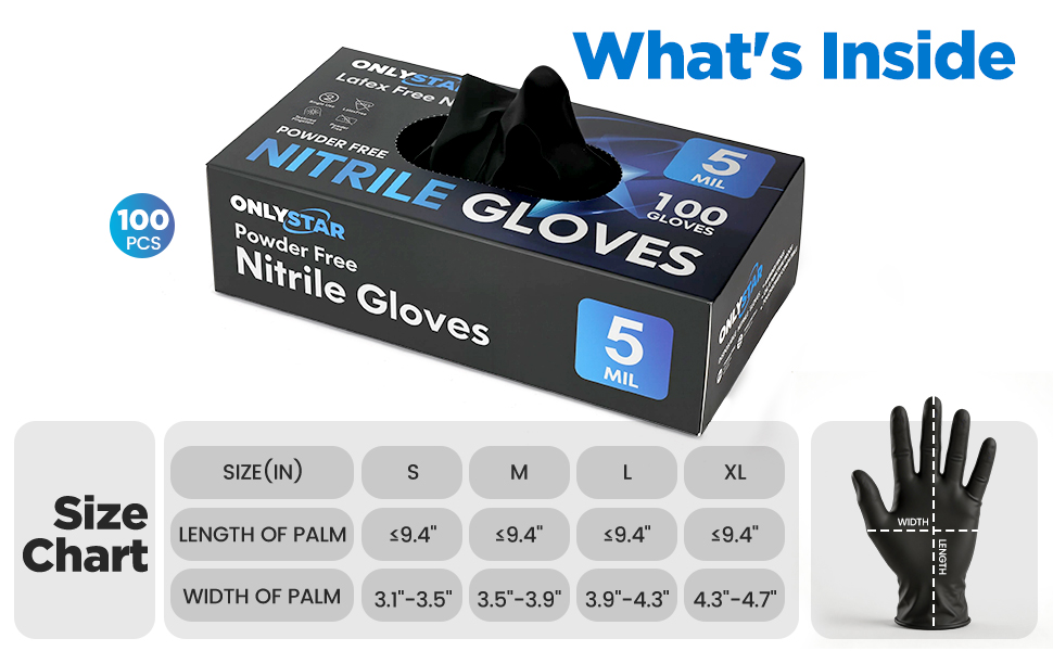 nitrile gloves medium