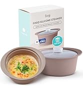 FIRGI 40oz Platinum Silicone Microwave Steamer Pot with Handle &amp; Lid - Korean 100% Food-Grade Ste...