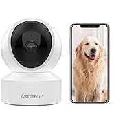INSEETECH 4MP Indoor Wireless Security Camera, 2.4/5Ghz Pet WiFi Camera with PTZ Auto Tracking, 5...