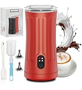 Ovetedot Milk Frother, 4-in-1 Electric Milk Frother and Steamer, Automatic Hot and Cold Foam Make...