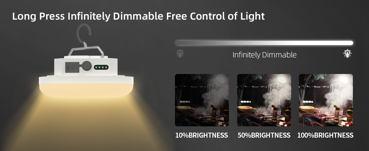 dimmable tent light