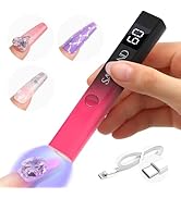 SAVILAND Handheld U V Light for Nails: 12W Purple Mini UV Light for Gel Nail 3 Timer Setting LED ...