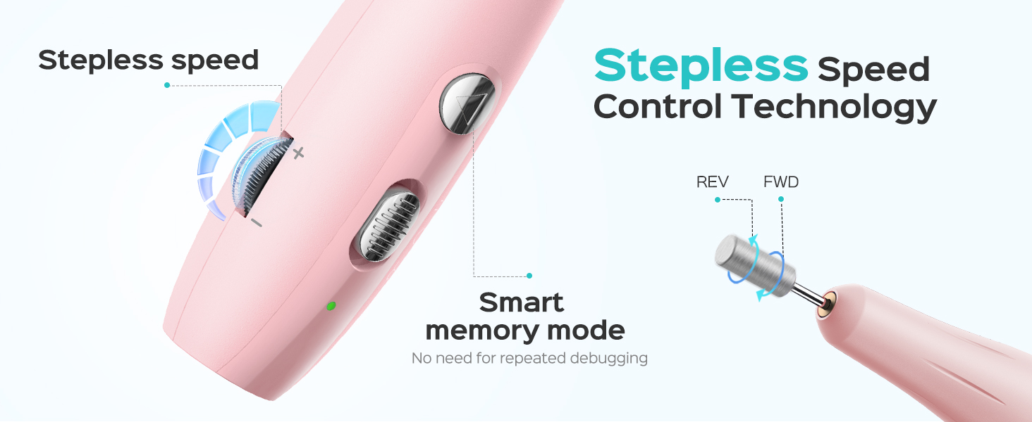Electric Nail Drill Kit: Professional Stepless Speed Regulation