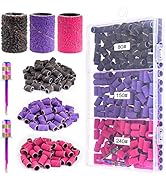 Difenni Sanding Bands for Nail Drill Sanding Bands Nail Drill Bits 210 Pcs Sanding Bands Coarse F...